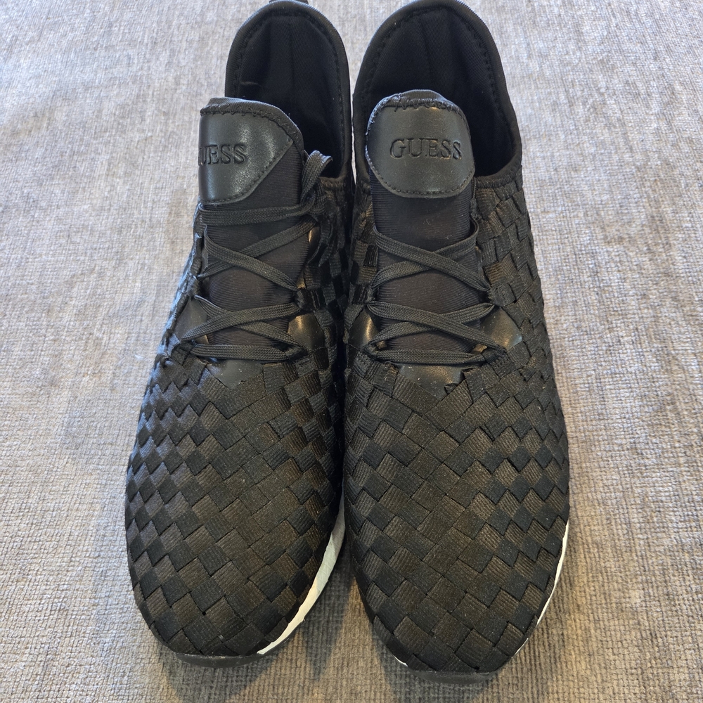 GUESS Men's Black Woven Sneakers